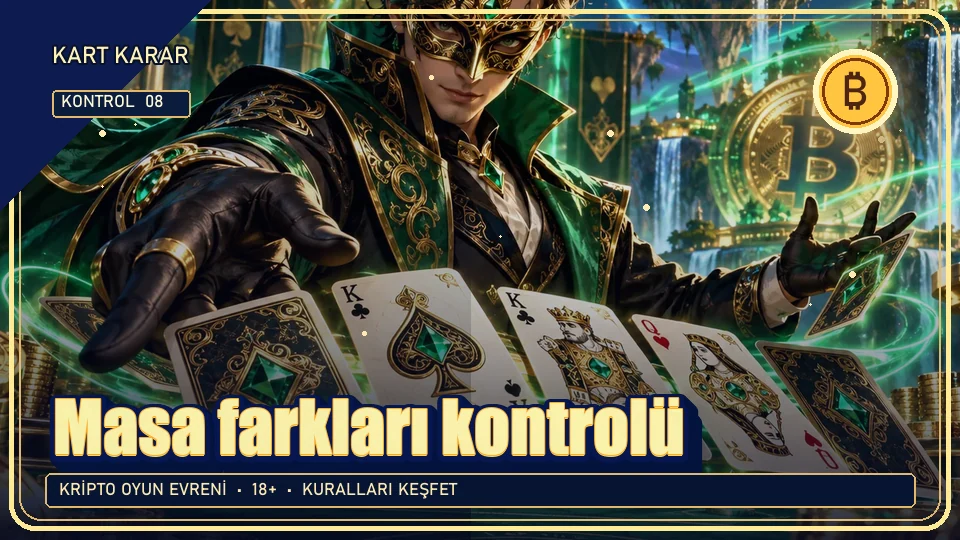 Masa farkları için kripto temalı kontrol görseli