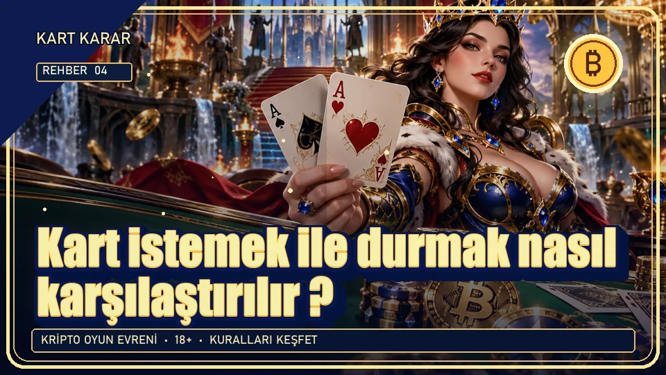 Kart istemek ile durmak nasıl karşılaştırılır? için kripto temalı oyun kapağı