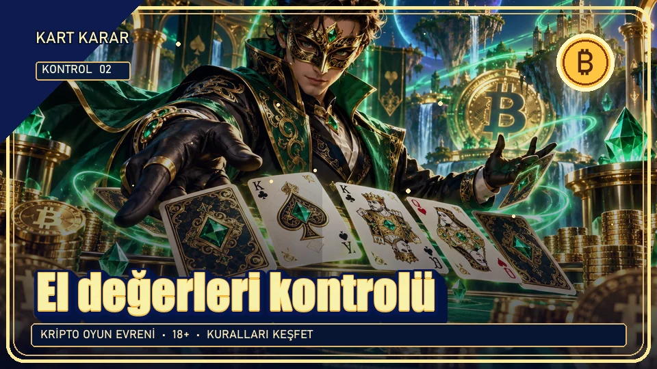 El değerleri için kripto temalı kontrol görseli